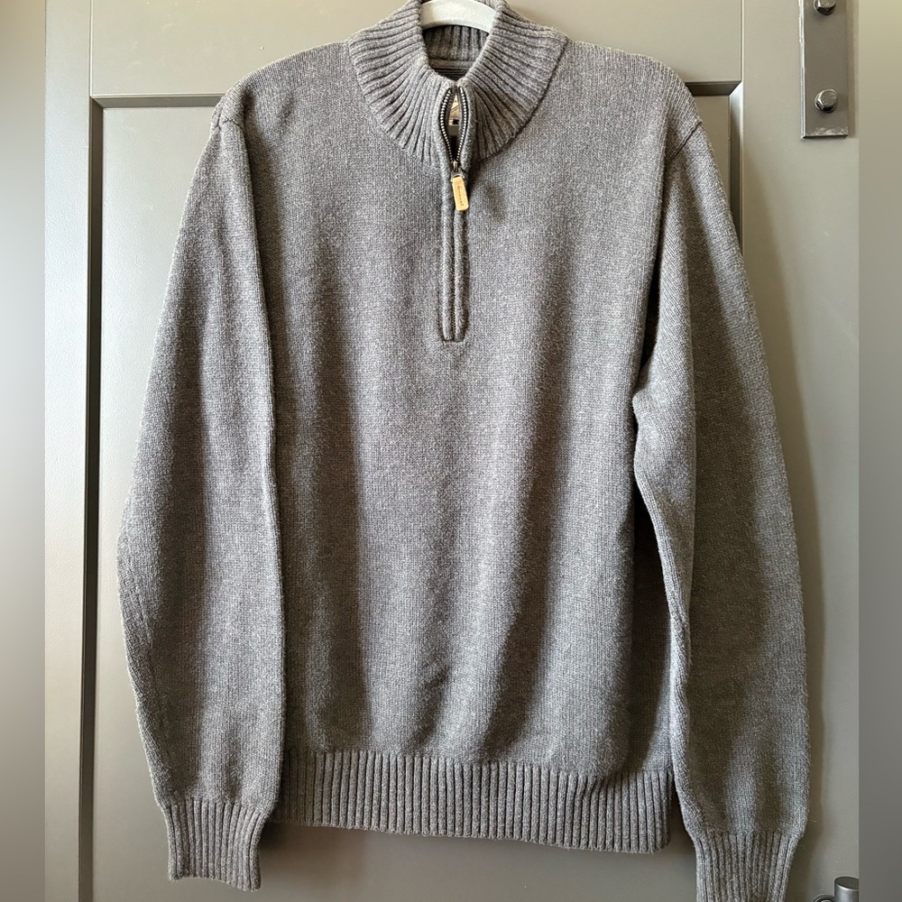 St. John's Bay Gray Zip-Up Men's Sweater